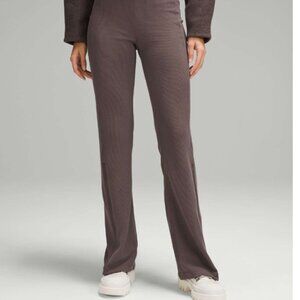 INCREDIBLE DEAL: Lululemon Brushed Softstreme Ribbed Zip Flared Pant brown